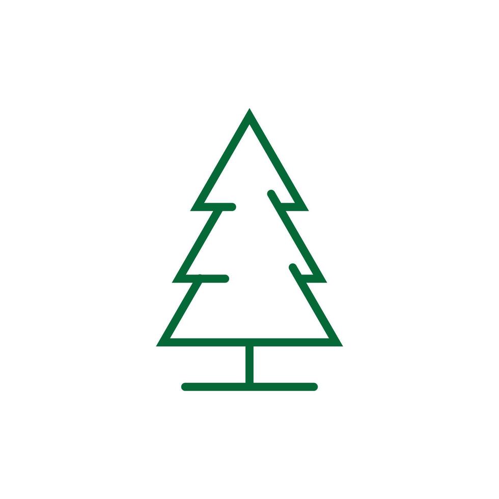 icono de línea de vector de árbol. signo de vector de símbolo de árbol