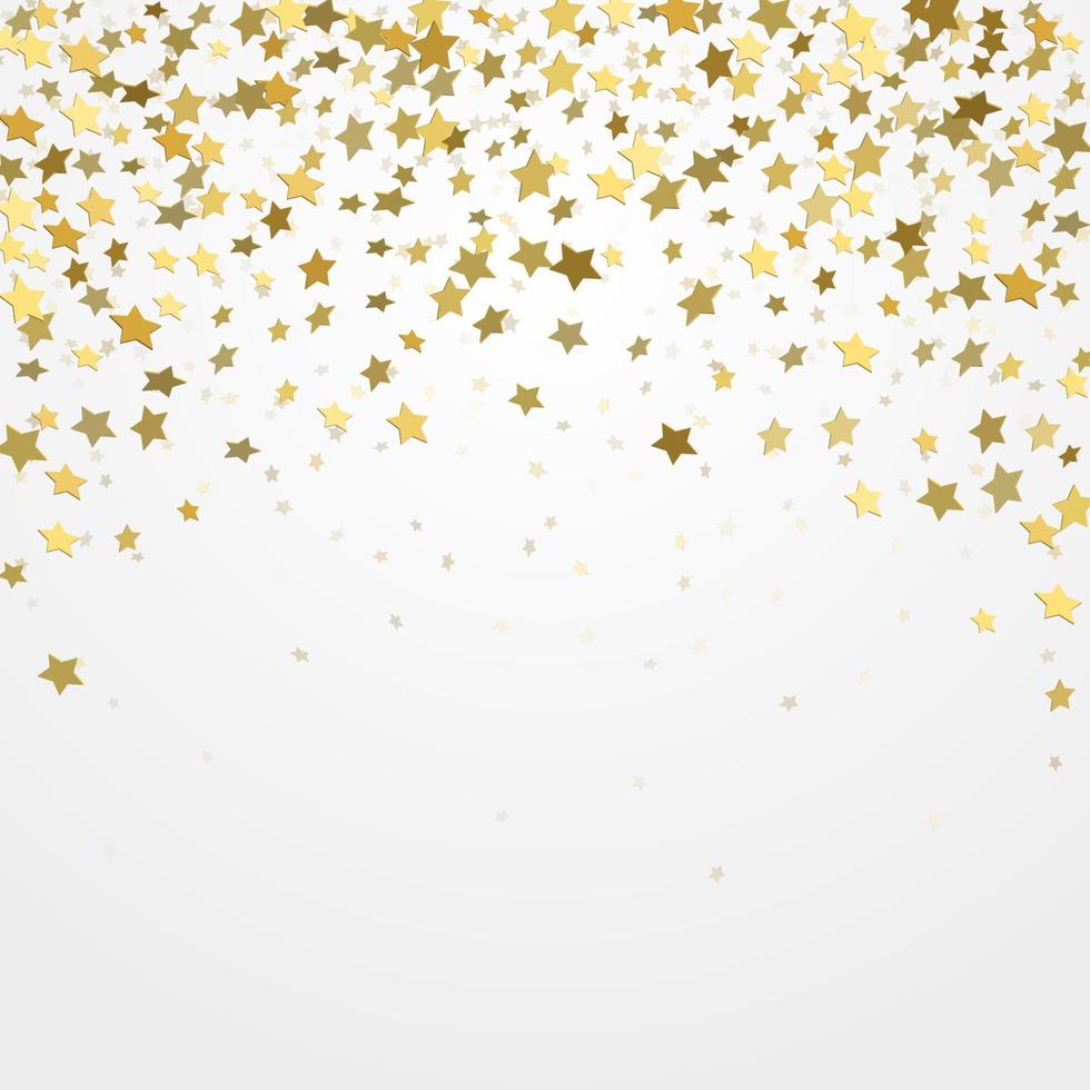 Gold 3d stars on transparent background vector