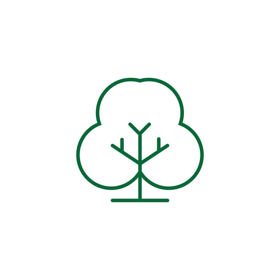 Tree Vector Line Icon. Tree symbol vector sign
