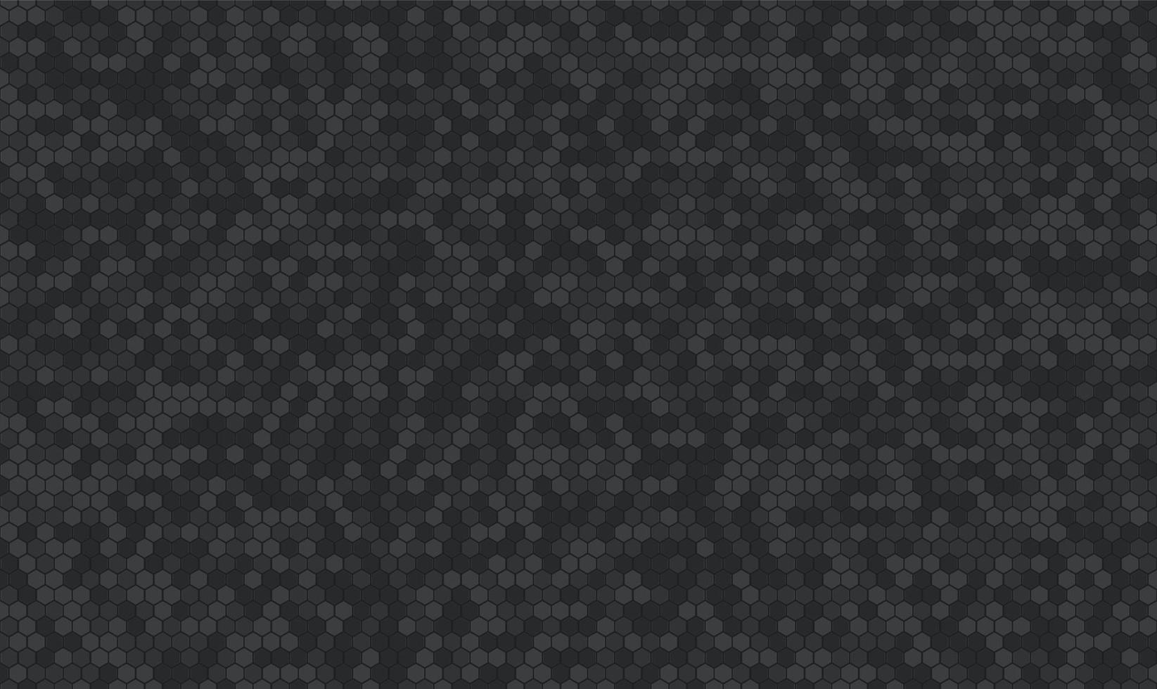 Small hexagon shape with random black metallic color seamless pattern background. vector