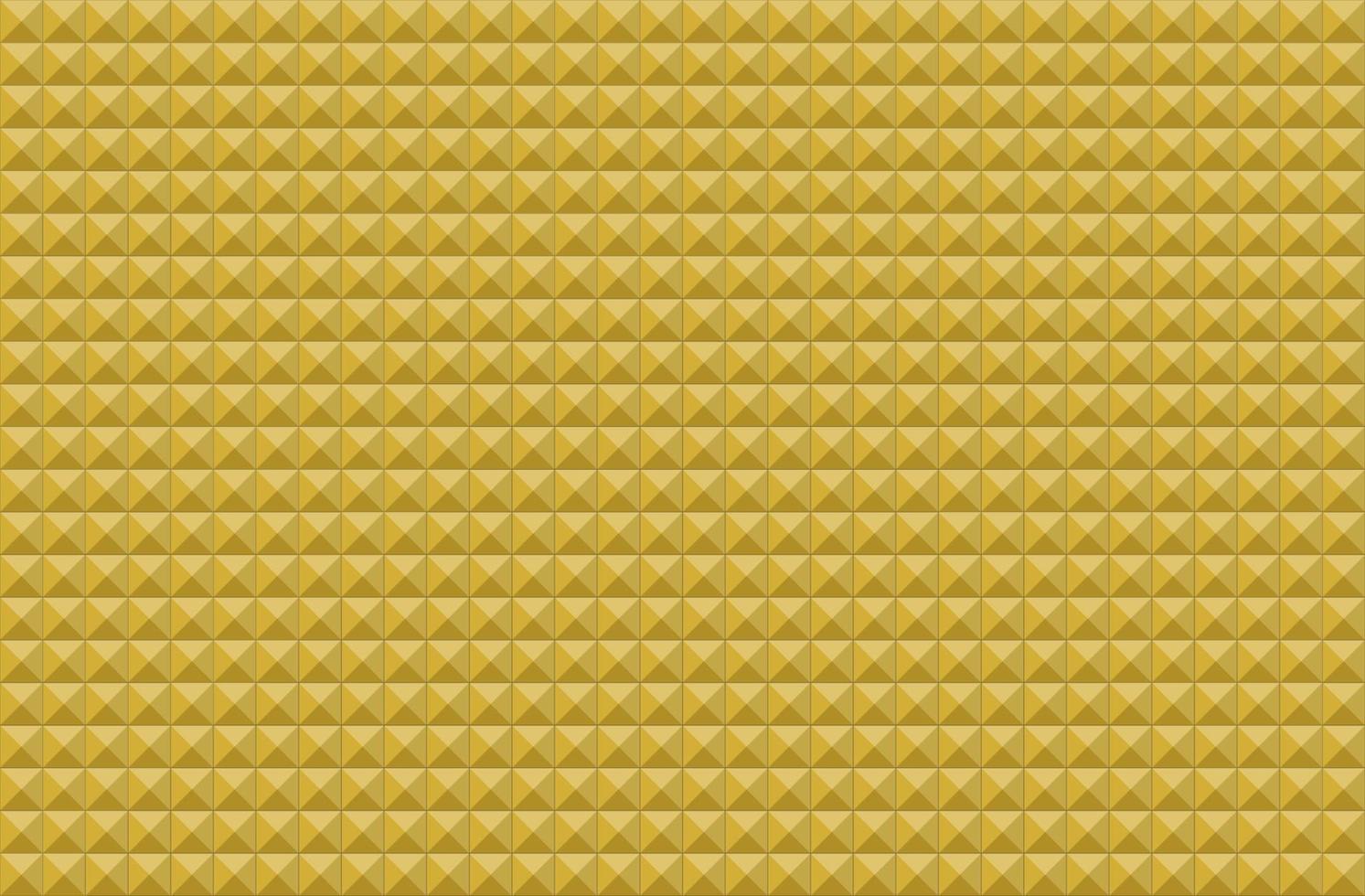 Luxury gold color small triangle in square dimensional shape seamless pattern background. vector