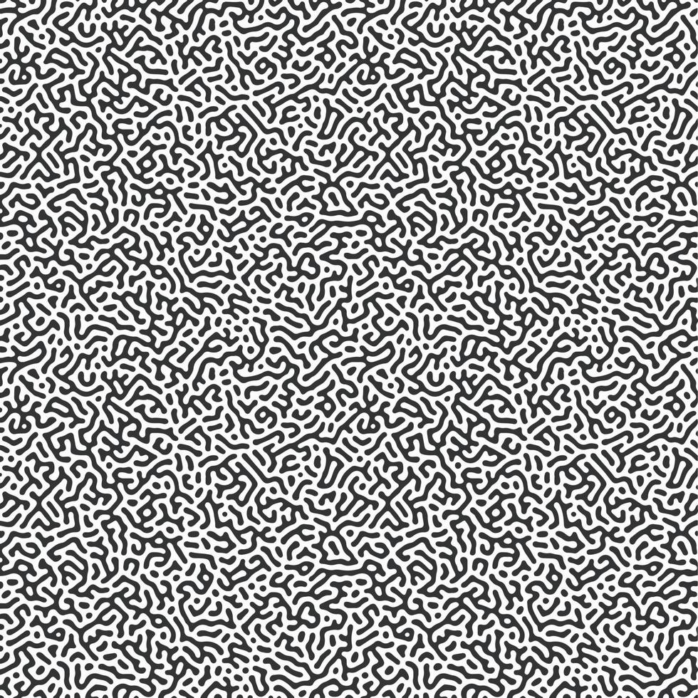 Abstract modern black and white reaction - diffusion or turing pattern background. vector