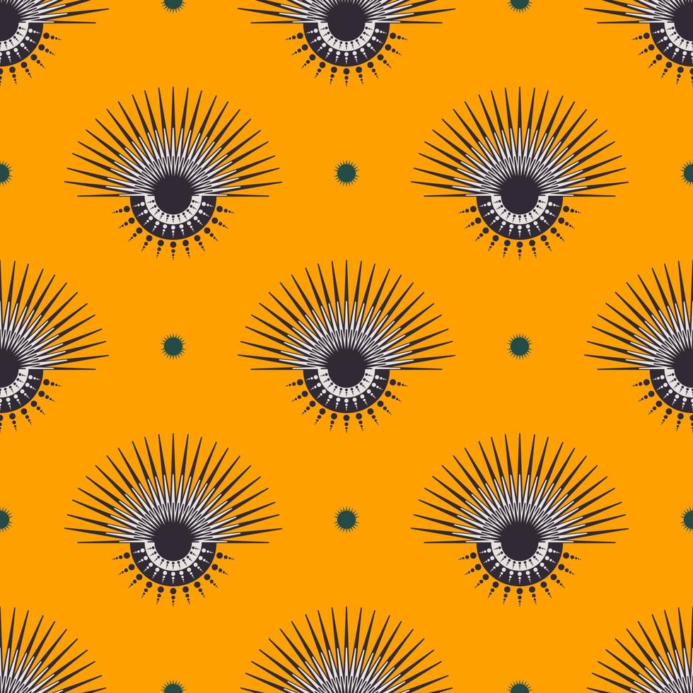 vector colorido amarillo étnico tribal forma abstracta sin fisuras de fondo. uso para telas, textiles, elementos de decoración de interiores, envoltura.