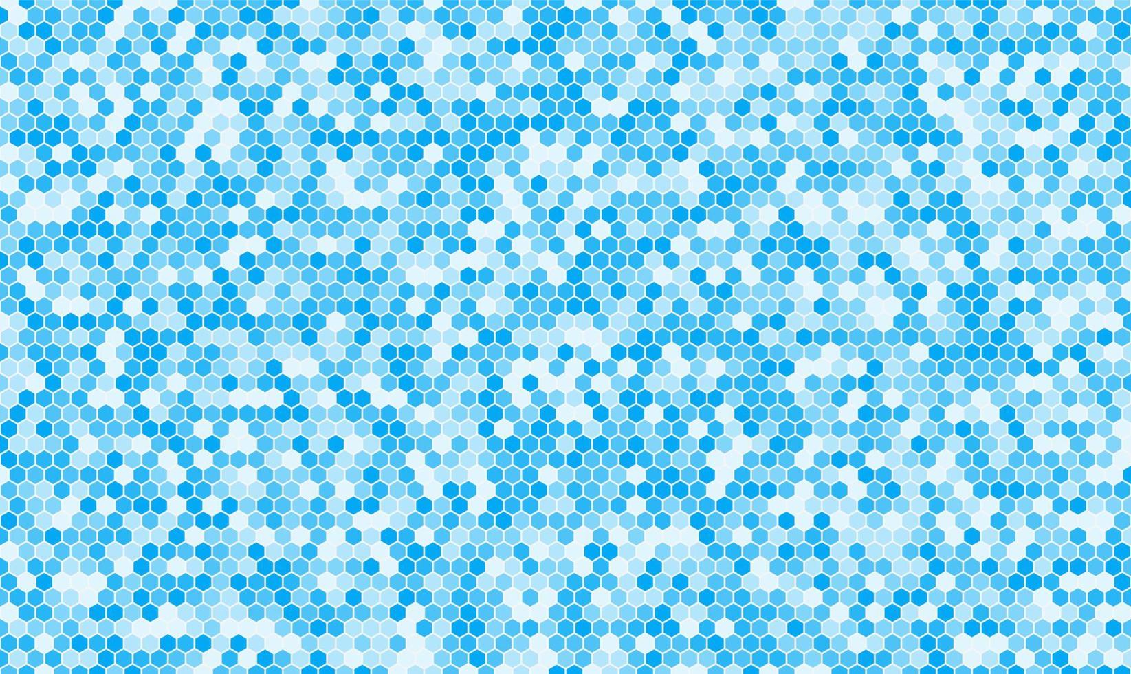 abstracto moderno color azul aleatorio con un pequeño hexágono o fondo de patrón de forma de panal. vector