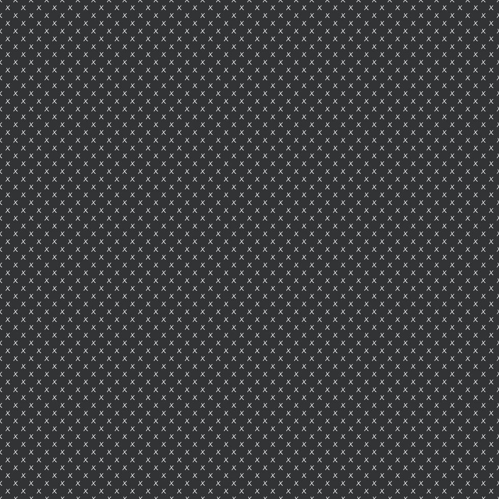 Small x cross seamless pattern with modern black color background. vector