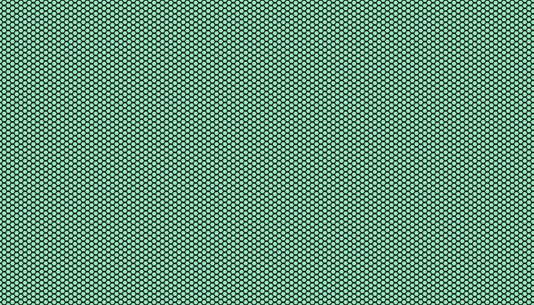 Modern neo mint green matte color shade and seamless grid hexagon honeycomb dimensional pattern background. Nature, technology and science blending concept. vector