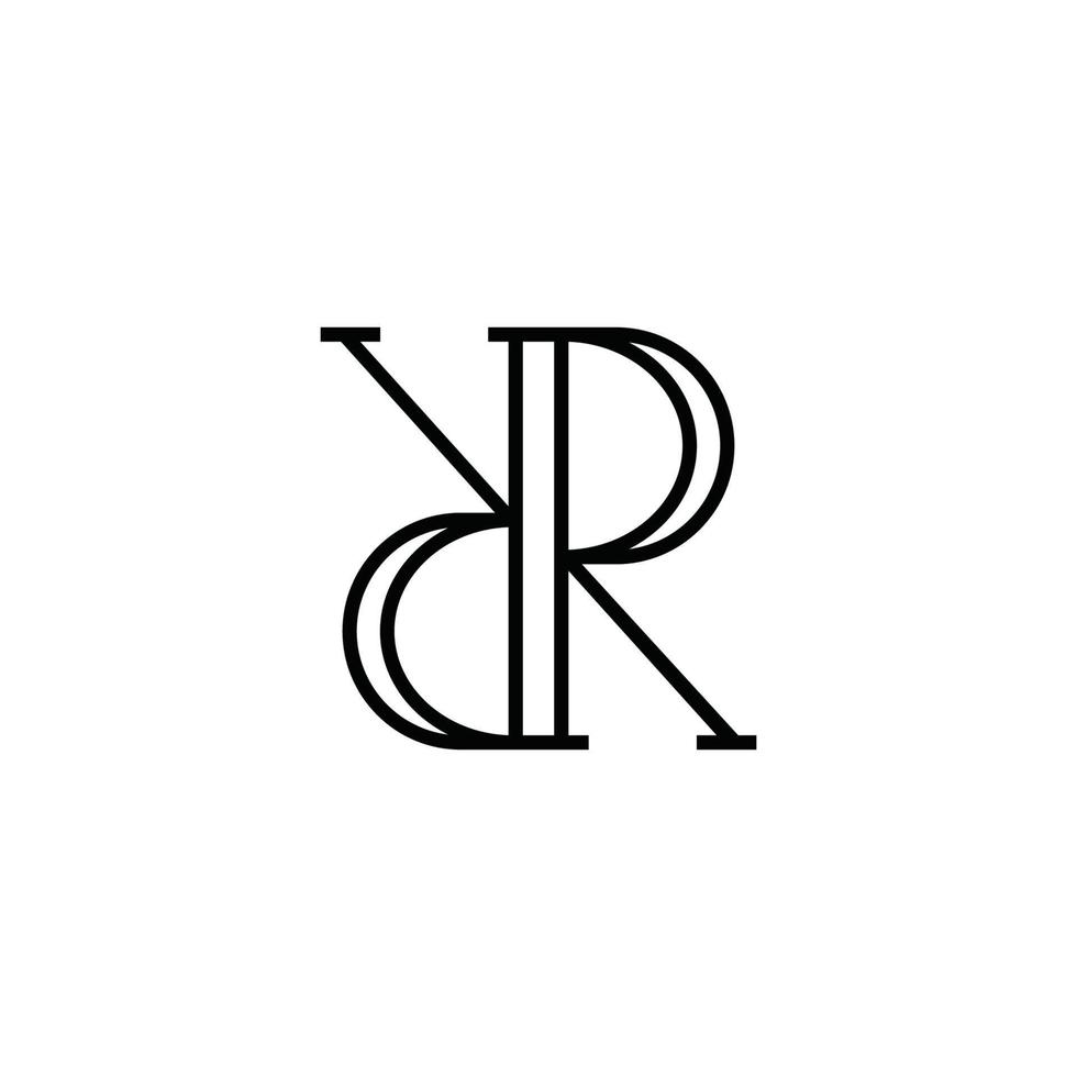 diseño de icono de logotipo de letra rr r vector