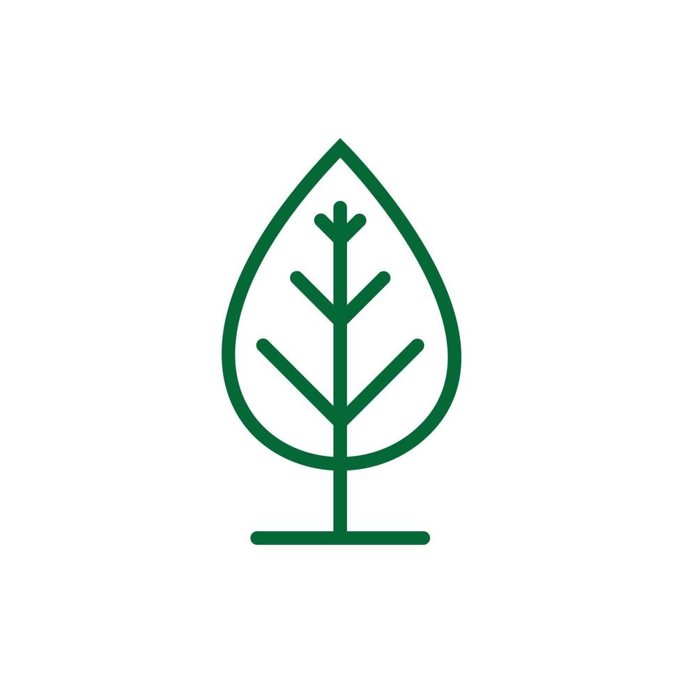 icono de línea de vector de árbol. signo de vector de símbolo de árbol