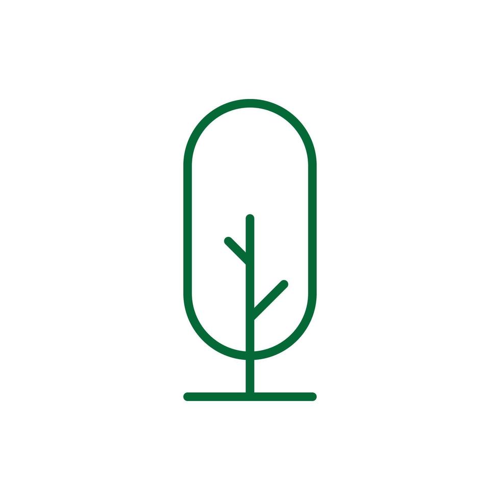 Tree Vector Line Icon. Tree symbol vector sign