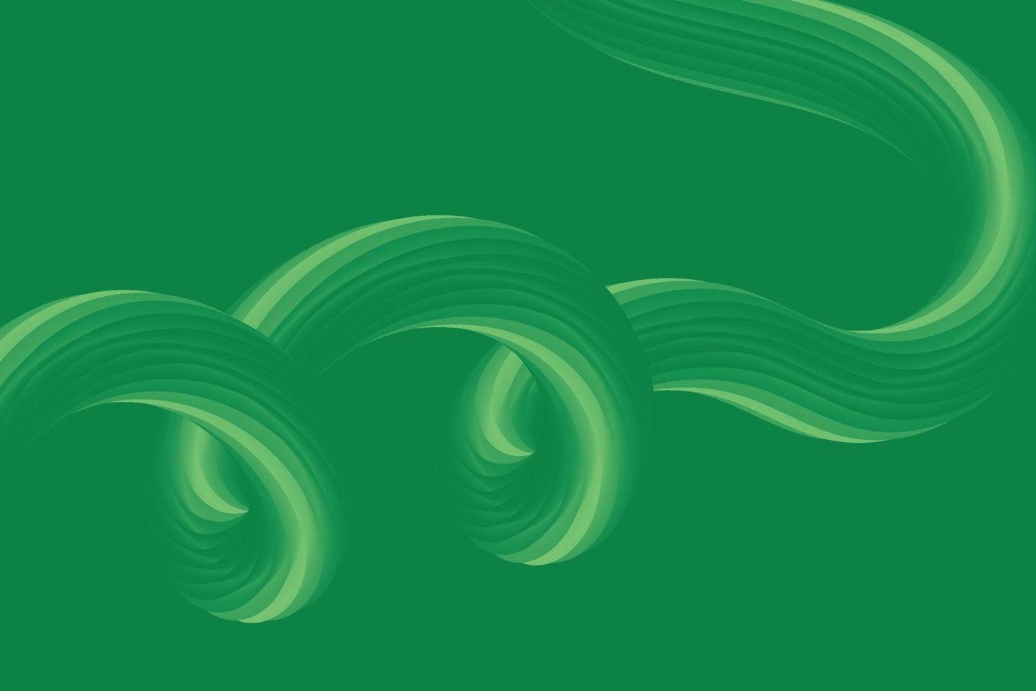 ilustración de fondo abstracto verde moderno con onda vector