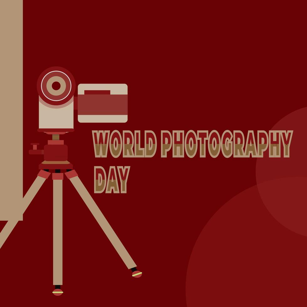 world photography day, perfect design, vector illustration and text