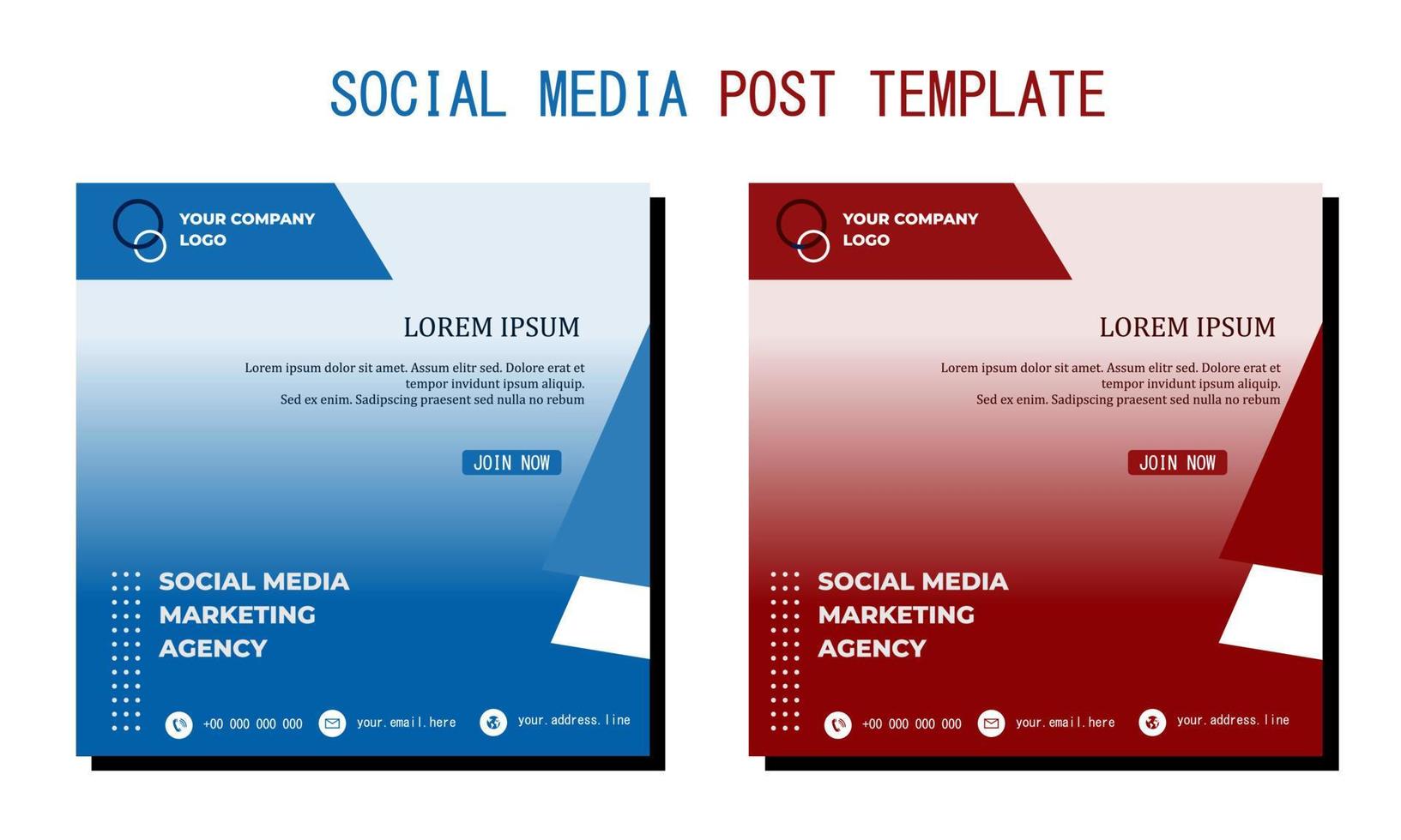 Social media template vector art, illustration and text. Simple and Elegant Design