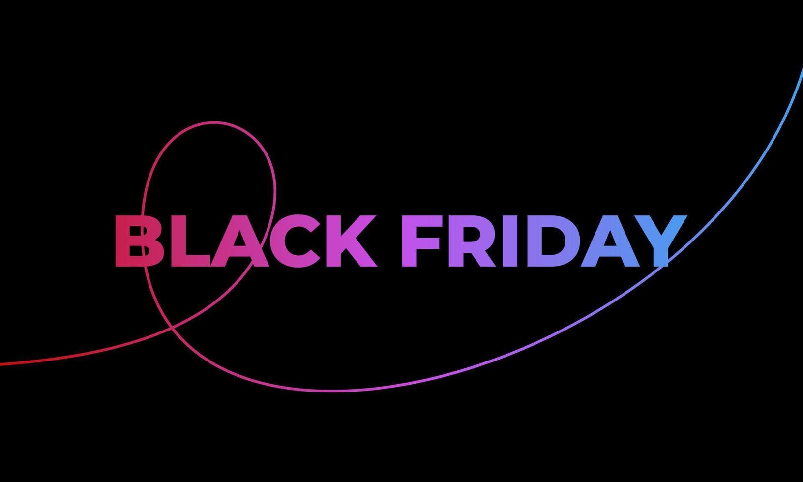 Black Friday Vector Illustration and Text. with perfect color combination