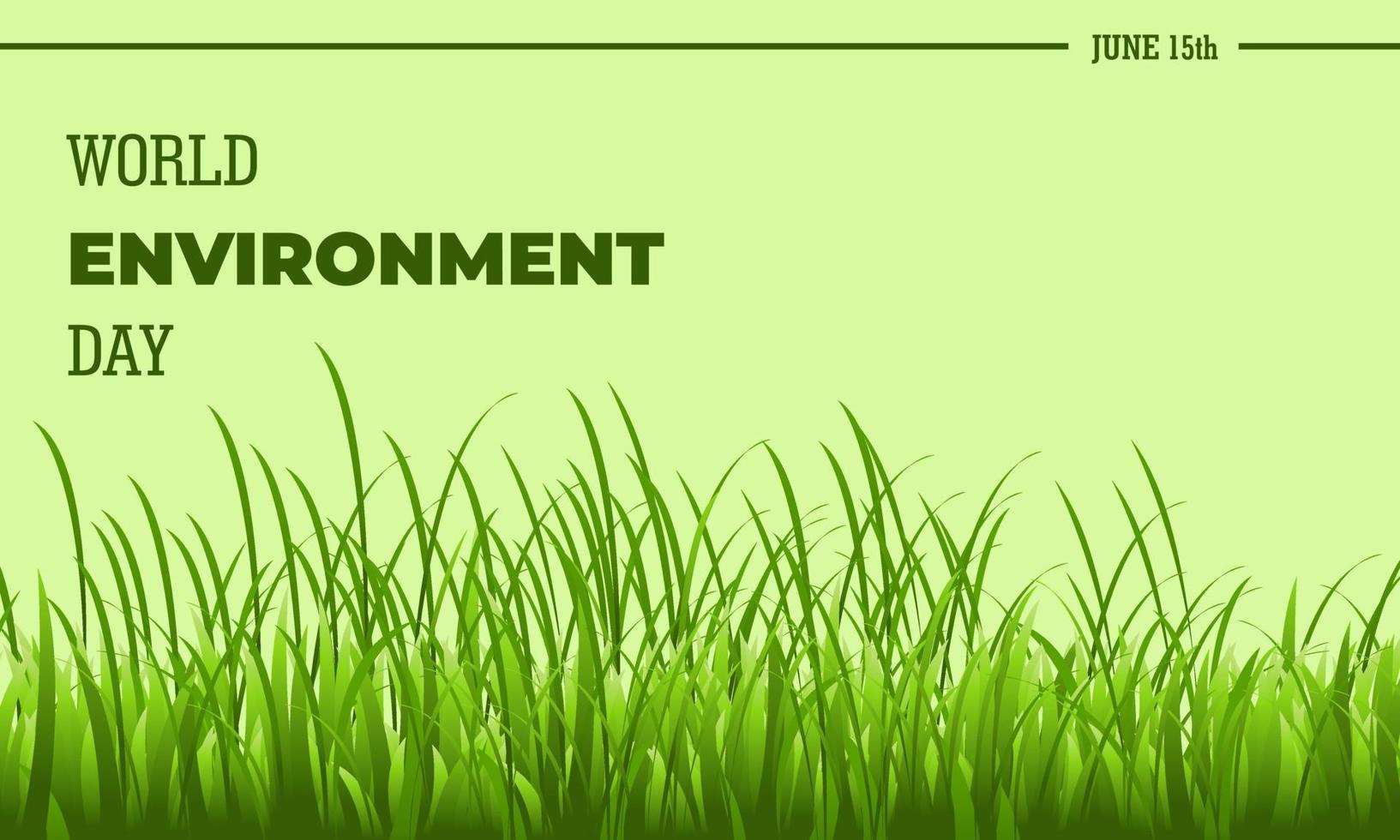 World Environment Day, Green Vector Design, Vector Illustration And Text