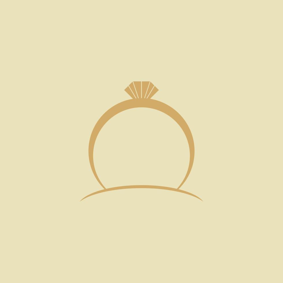 logo ring a simple ring and very luxurious diamond vector