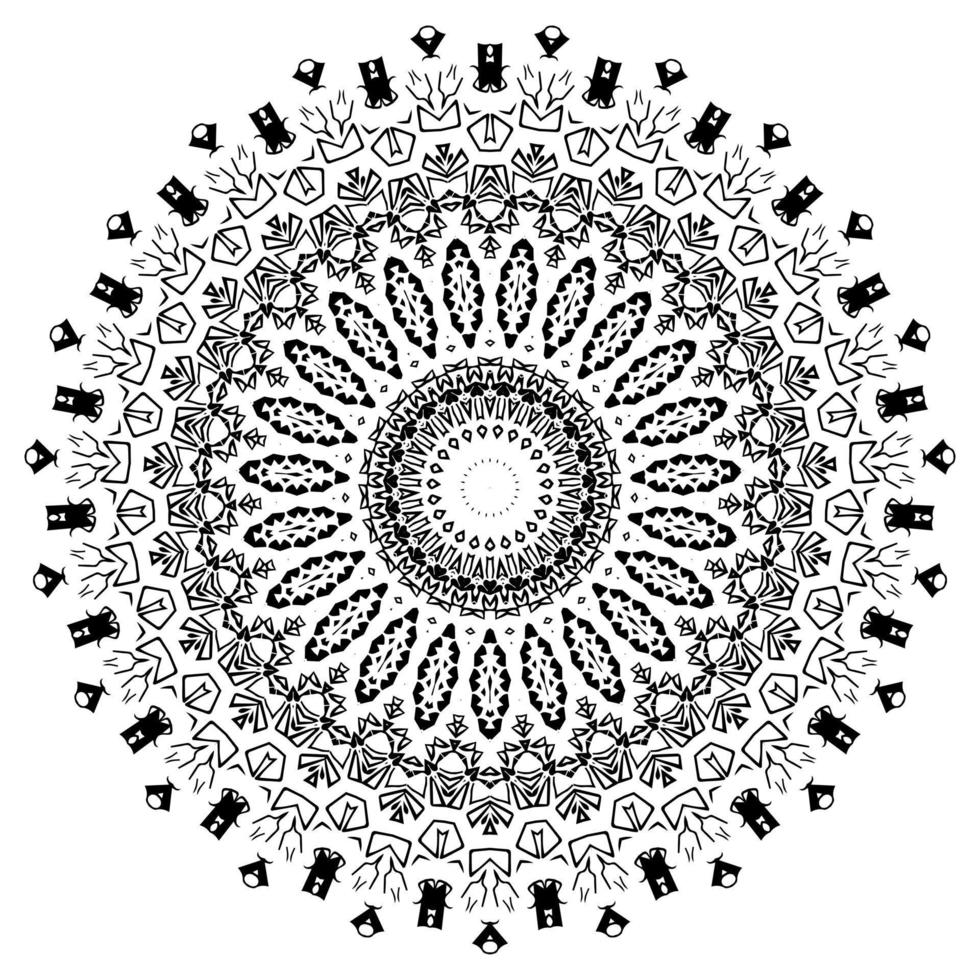 Mandala flower design elements vector