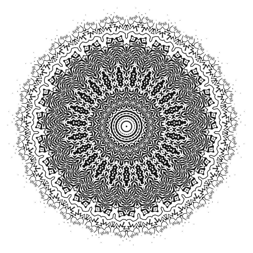 Mandala oriental pattern round elements vector