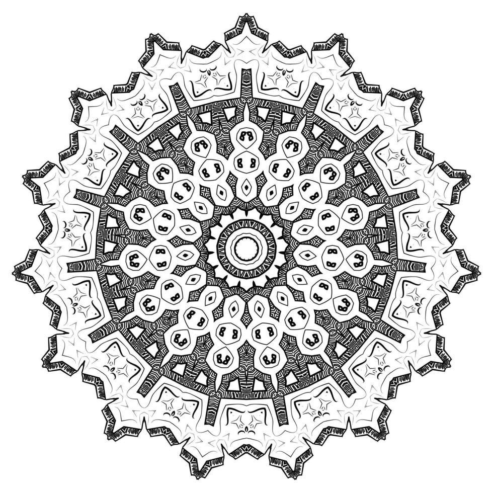 mandala oriental patrón elementos redondos vector