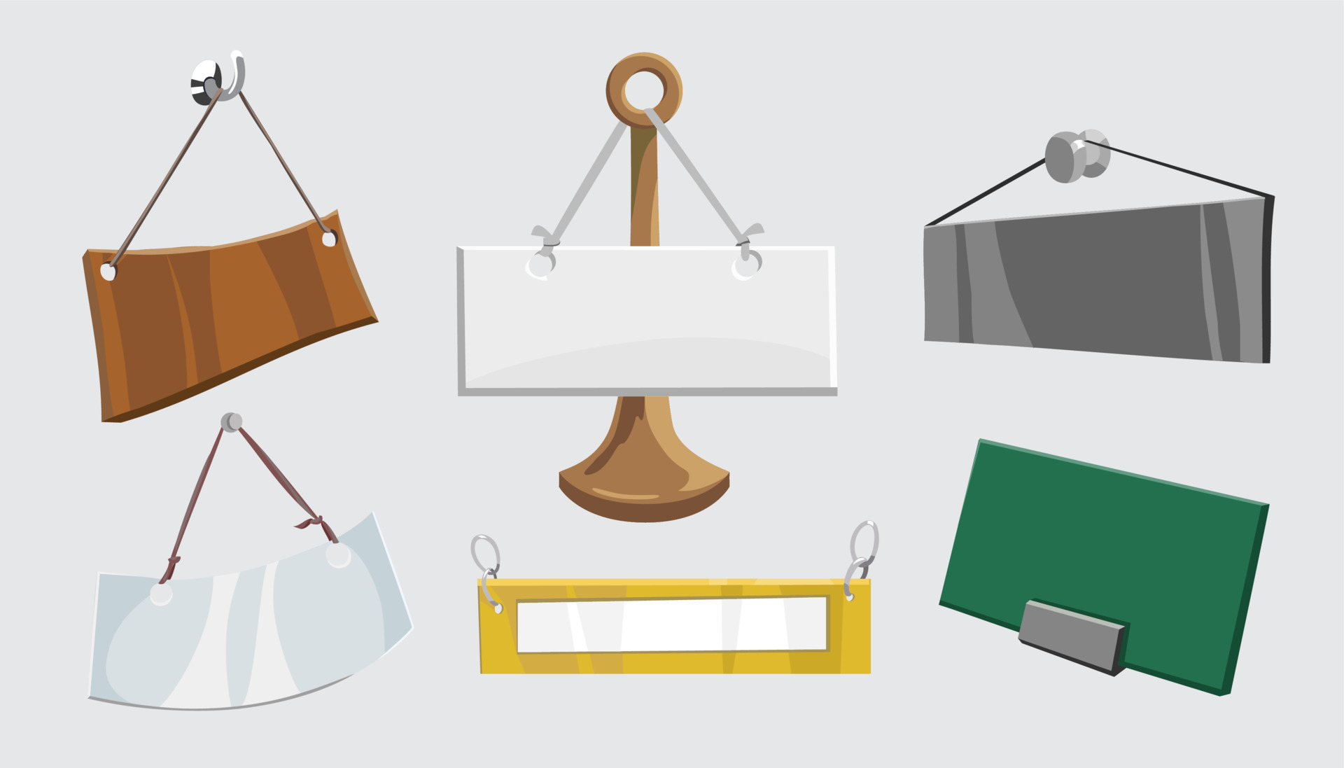 Hanging sign on white background. 7741845 Vector Art at Vecteezy