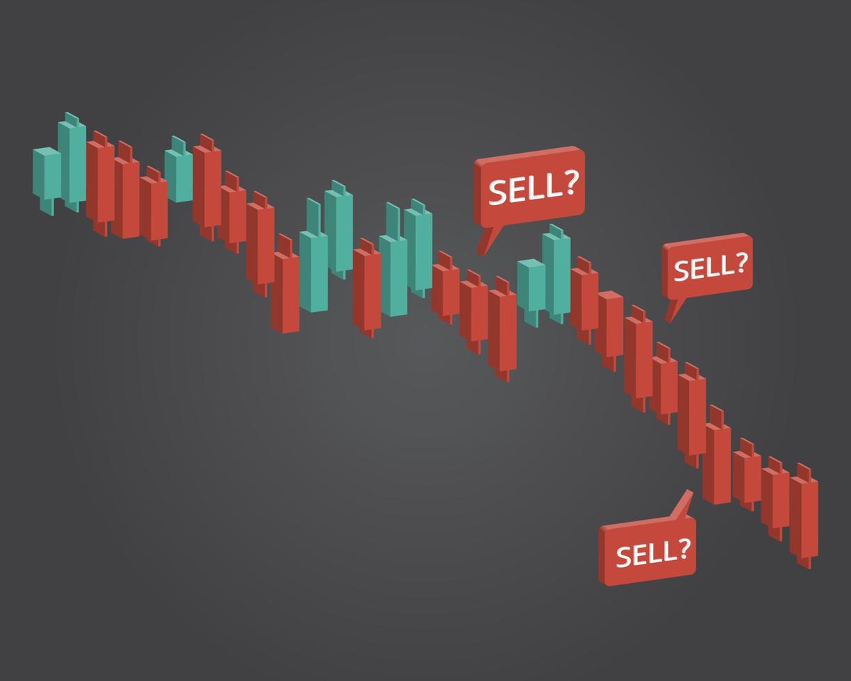 cuando necesita vender para reducir la pérdida en el vector del mercado de valores