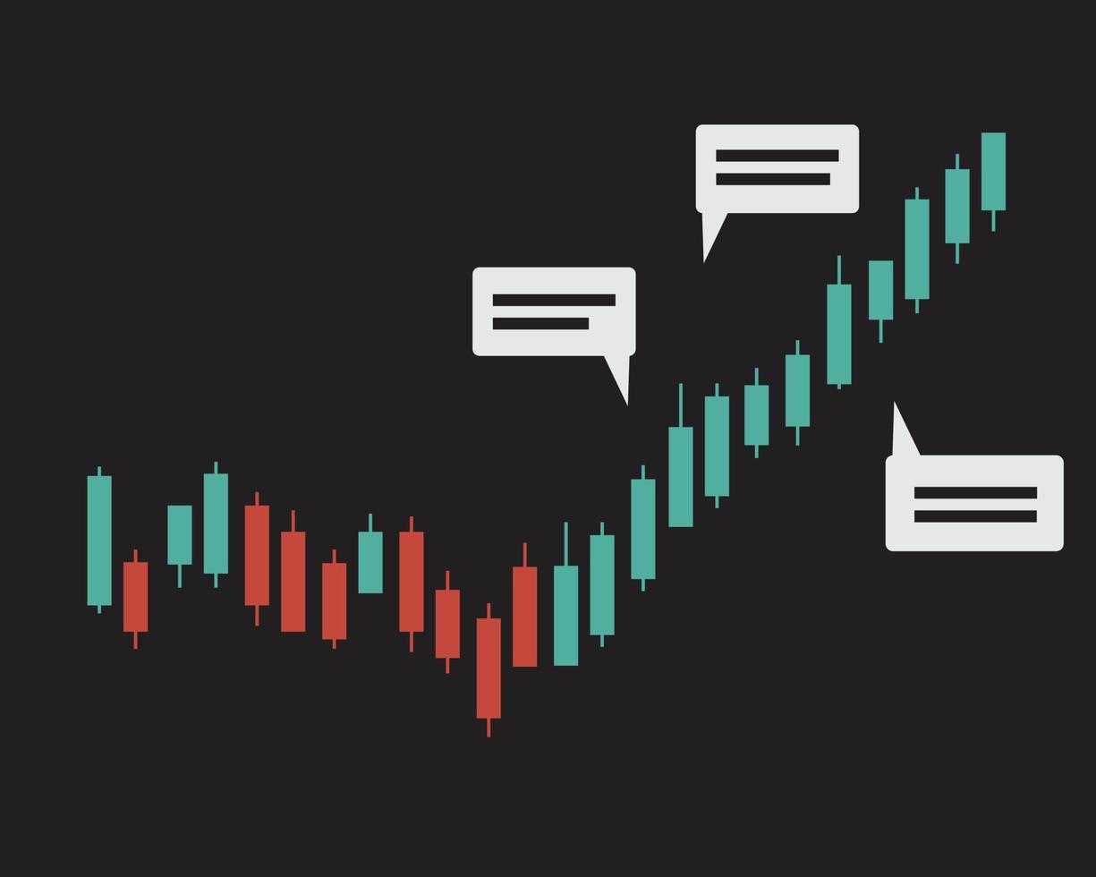 speculate stock with a high degree of risk and price increase from news or unknown reason vector