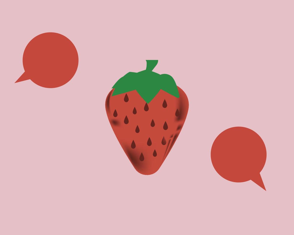 Strawberry generation who bruise easily like strawberries which they cannot withstand social pressure or work hard like their parents generation vector