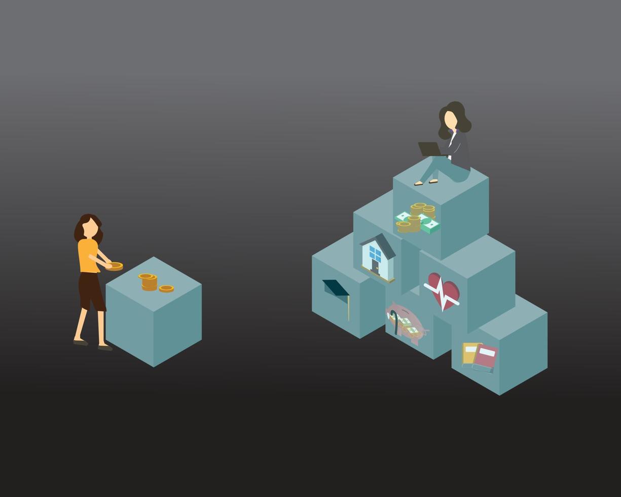 Economic disparity or differences in income vector