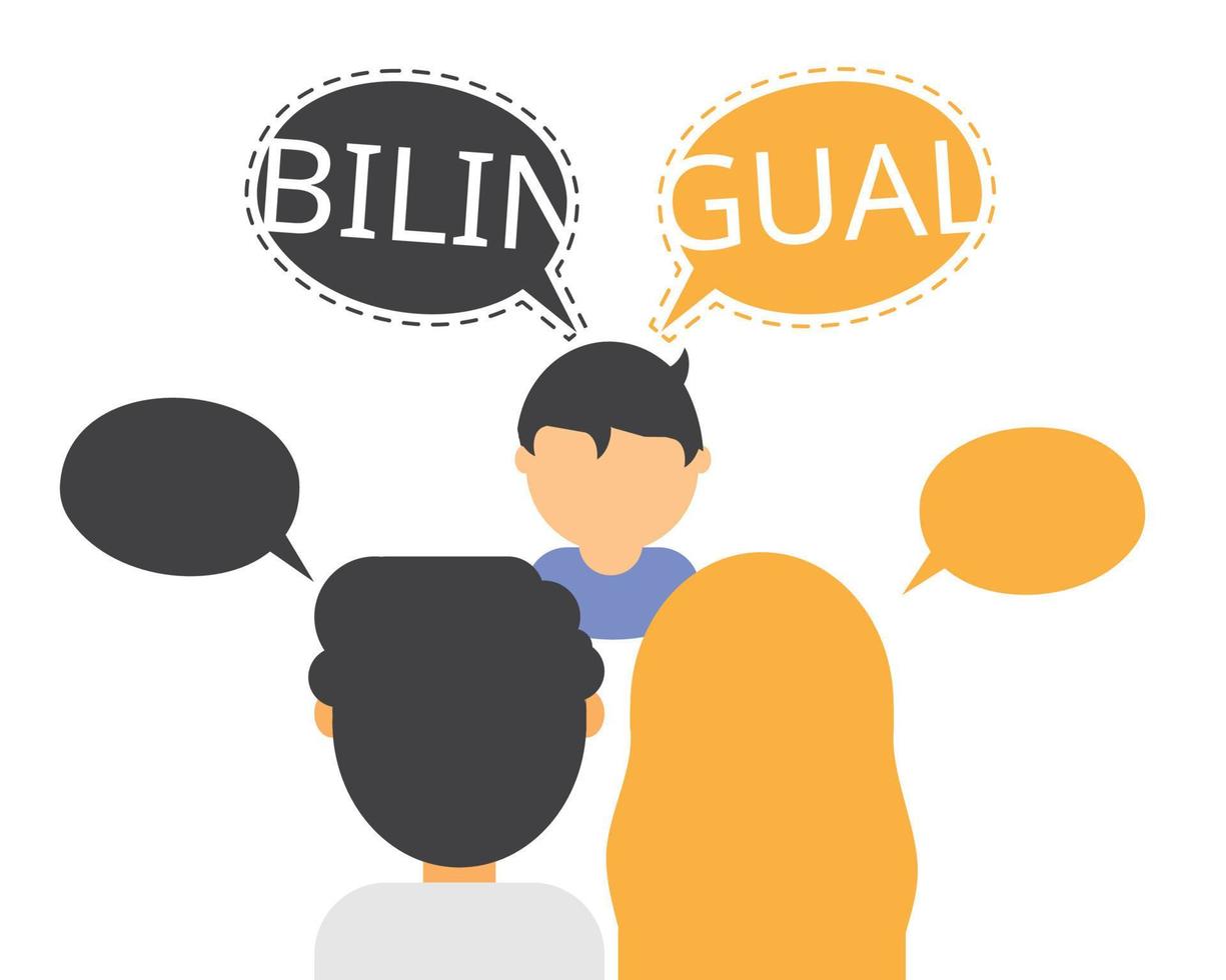 Raising Bilingual Children and make them speak different languages vector