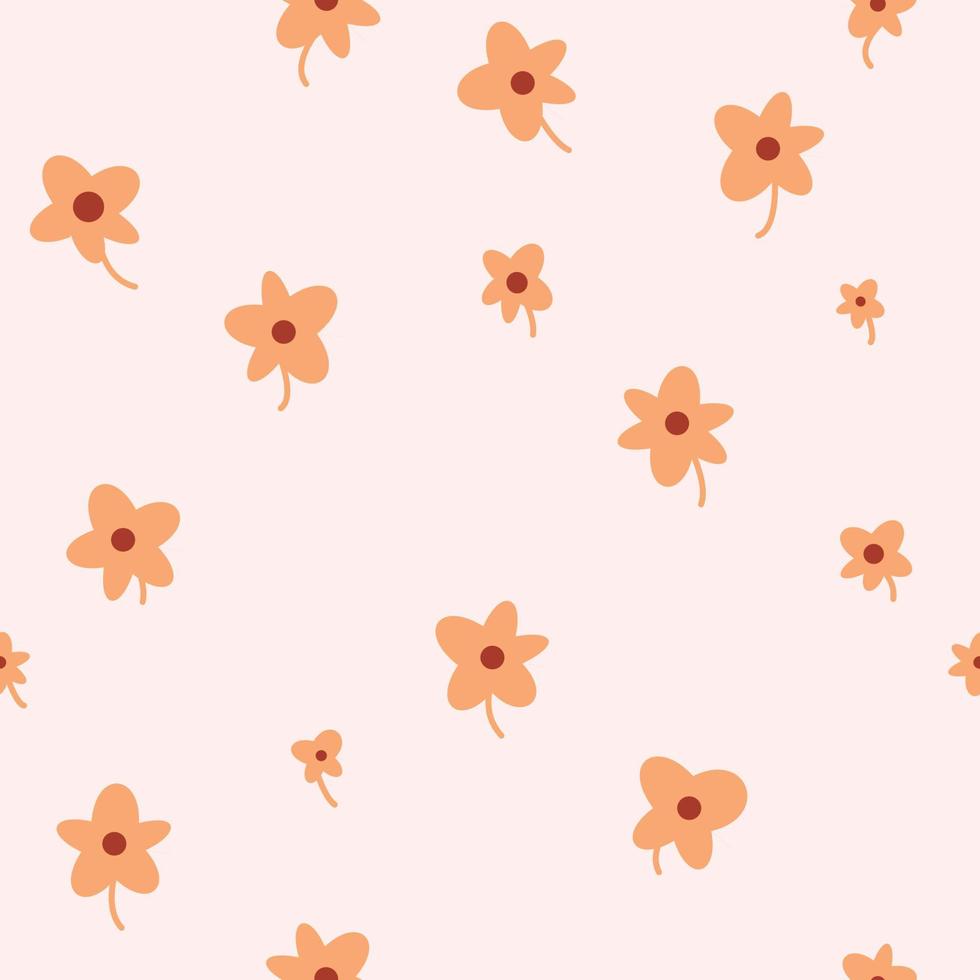 cute pink flower seamless for fabric pattern or digital paper vector