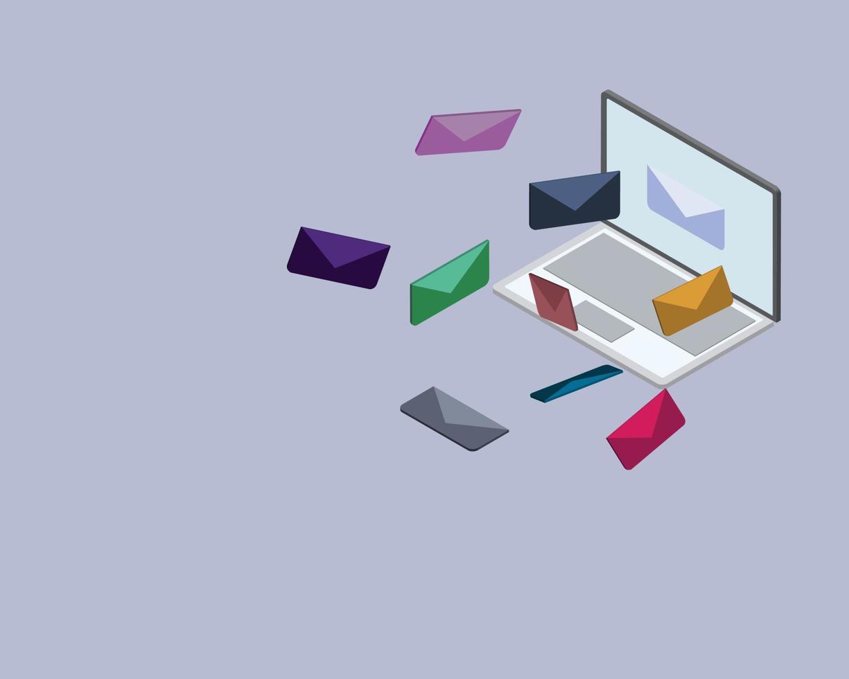 email fatigue from too many incoming emails vector