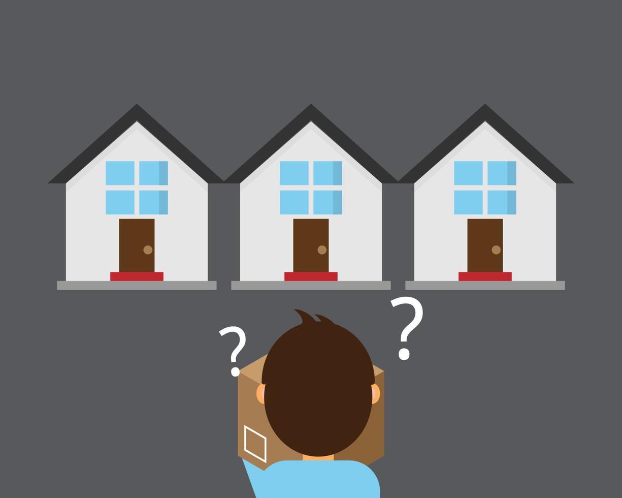 confused for the house address for delivering service and can't find the house to deliver vector
