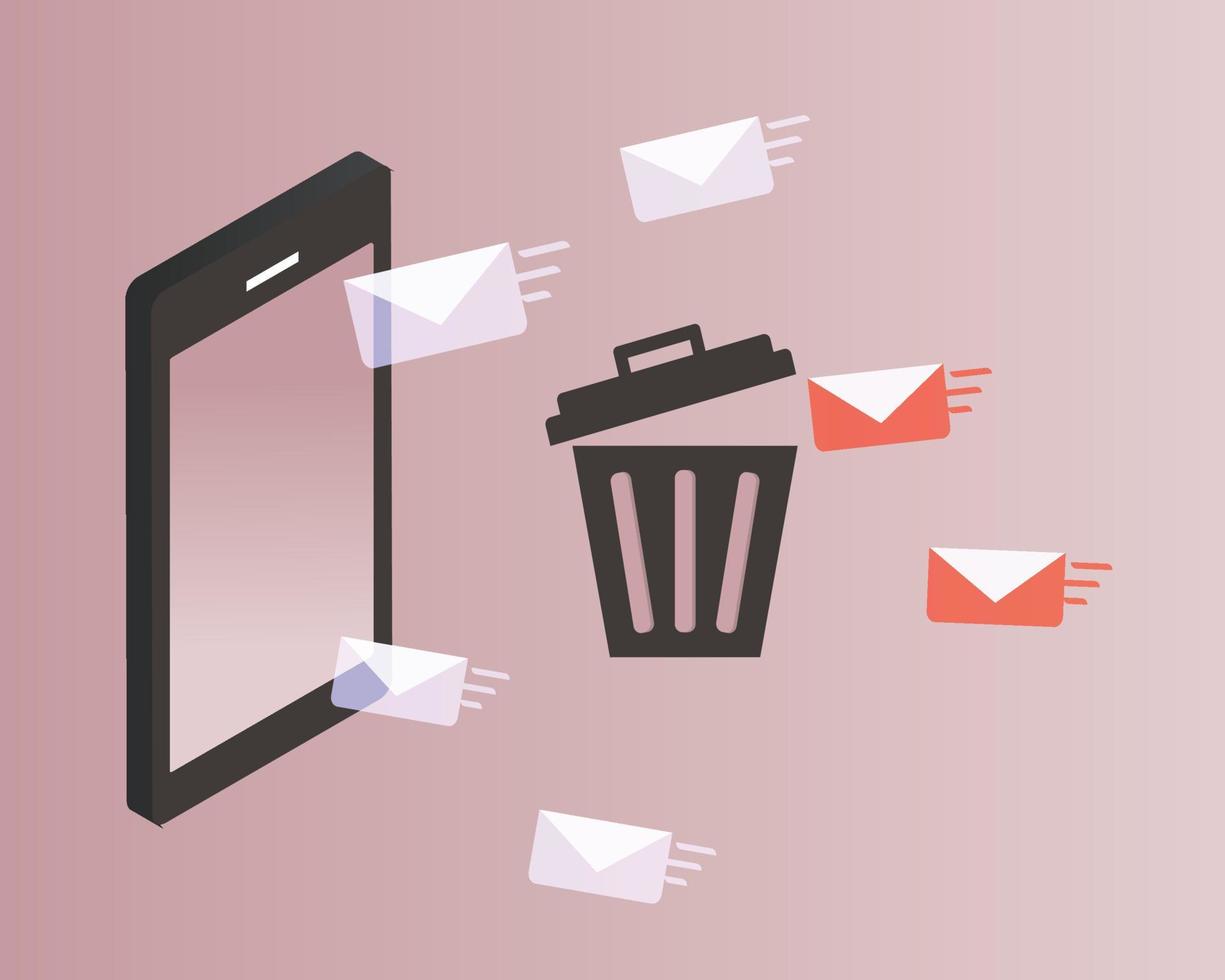 email spam or junk mail is unsolicited messages sent in bulk by email vector