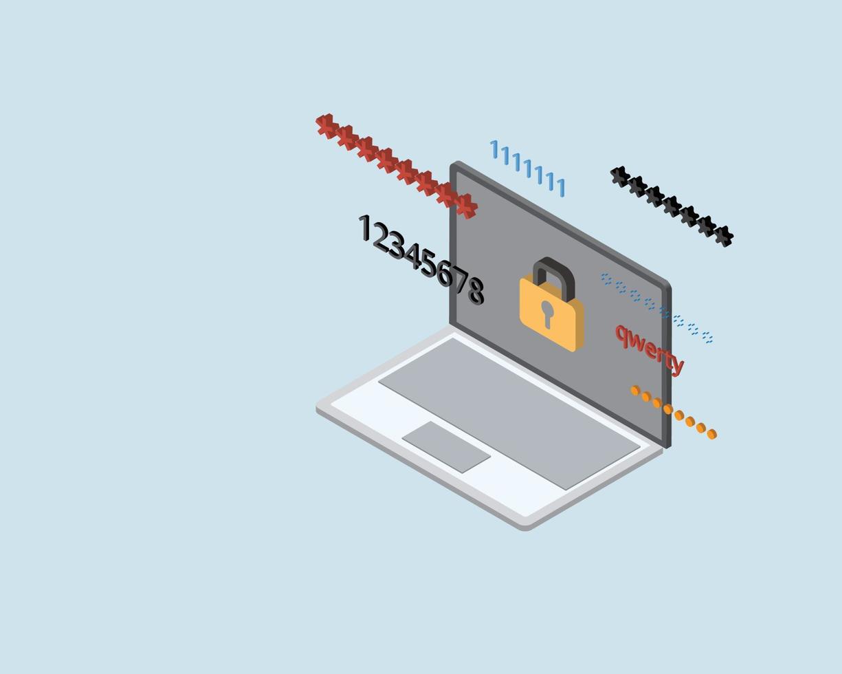 password manager to secure storage for your passwords in one place vector