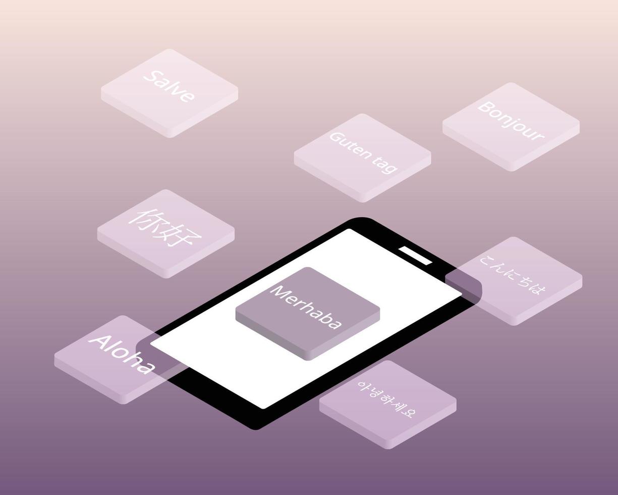 Multilanguage of the word hello in many languages for learning to