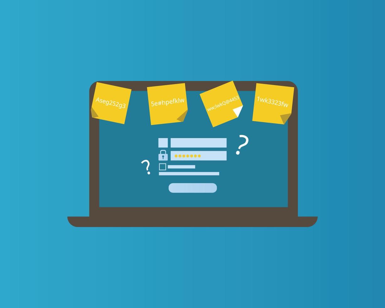 need password manager to secure storage for your passwords in one place vector