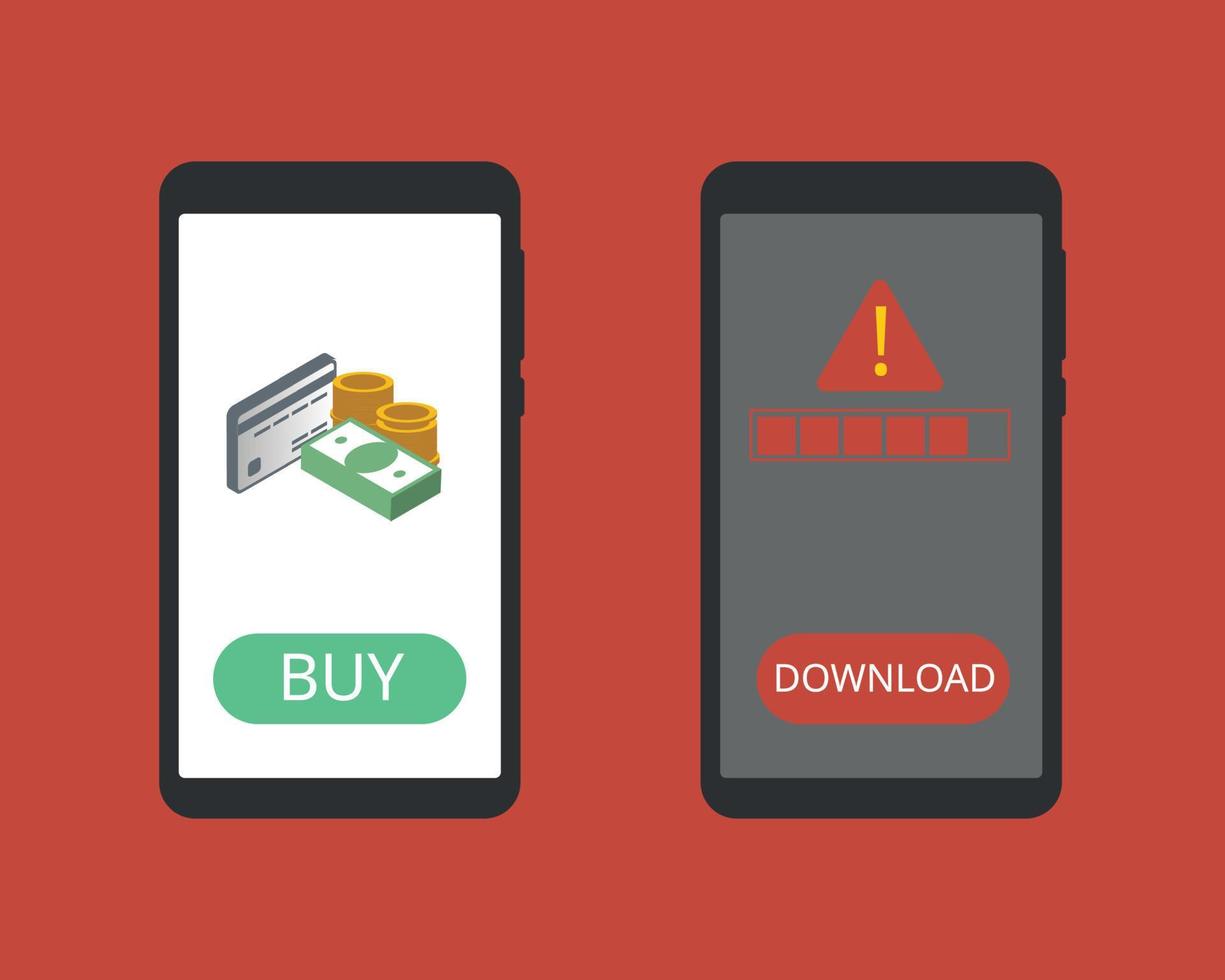 illegal download without paying for the license or copyright vector