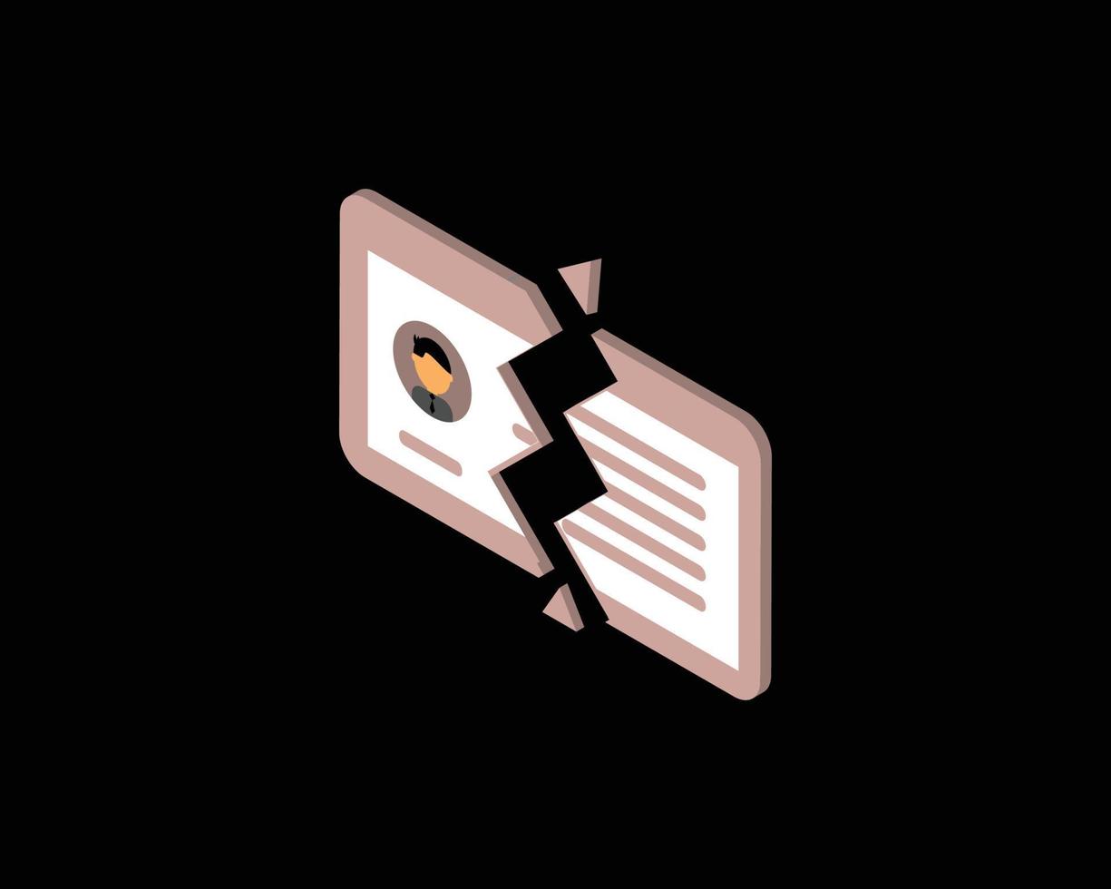 job termination or fire employee from the employment vector