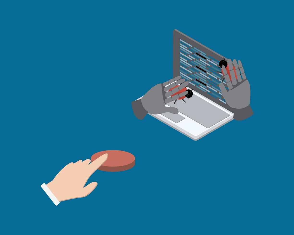 pruebas de software automatizadas para ejecutar un caso de prueba de control de calidad y encontrar errores de codificación vector