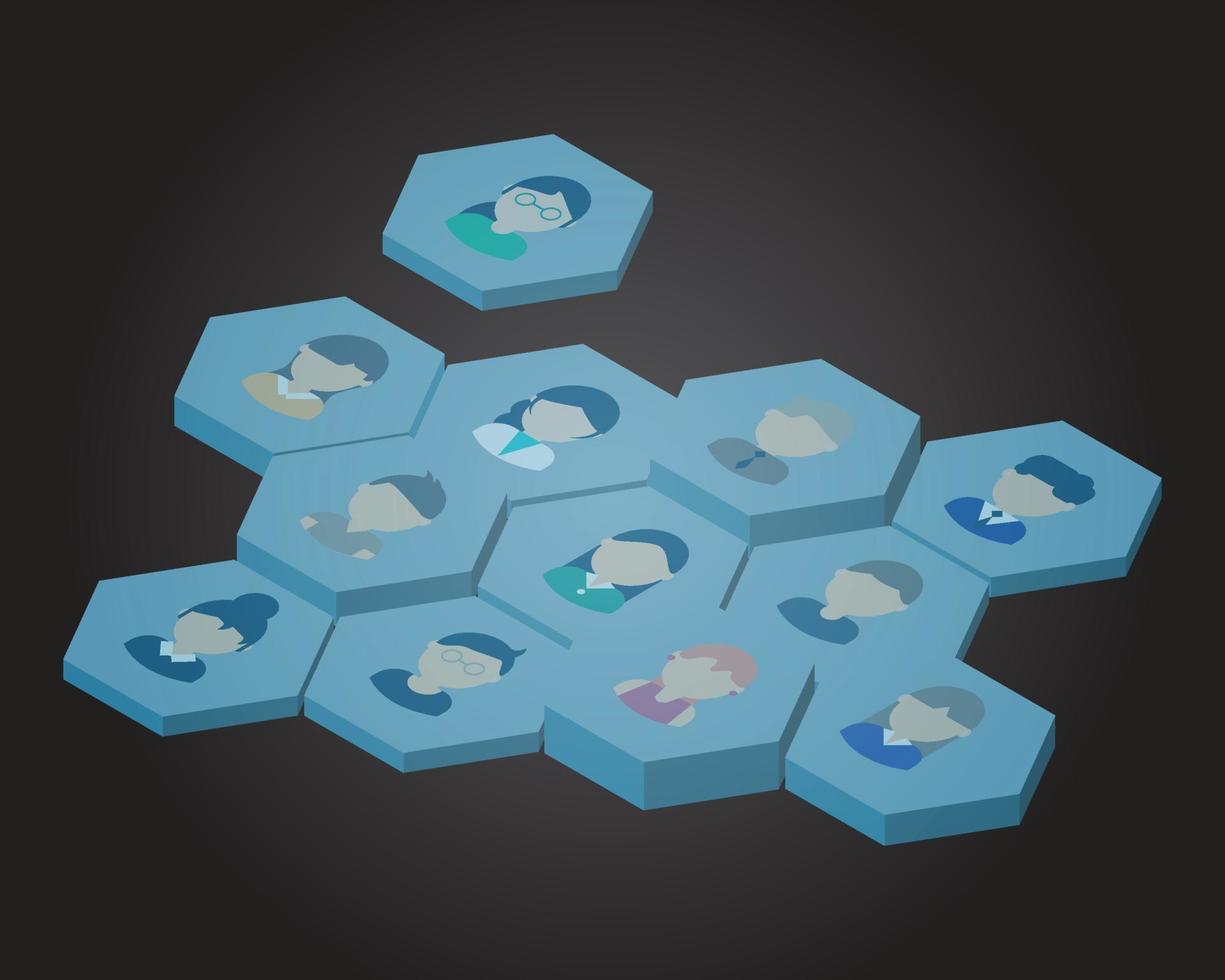 transformación de datos del vector de base de datos humana digital