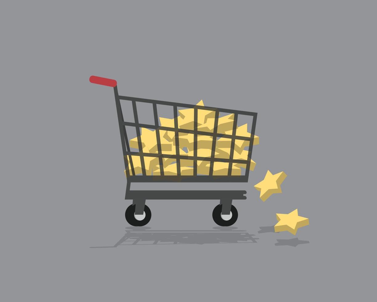 buy stars for fake review vector