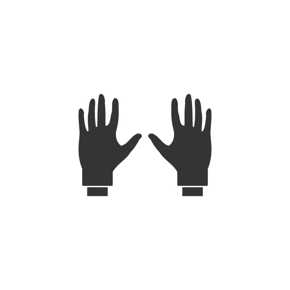 Use rubber gloves icon vector. Wear gloves icon vector silhouette style