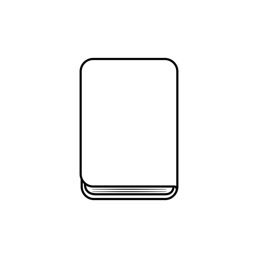 Outline book icon on white background vector