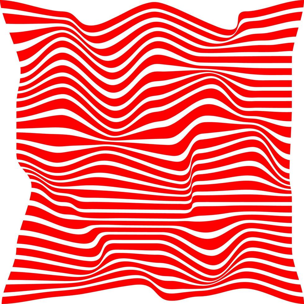 Optical art abstract red background. Modern design, graphic texture. Optical illusion. vector