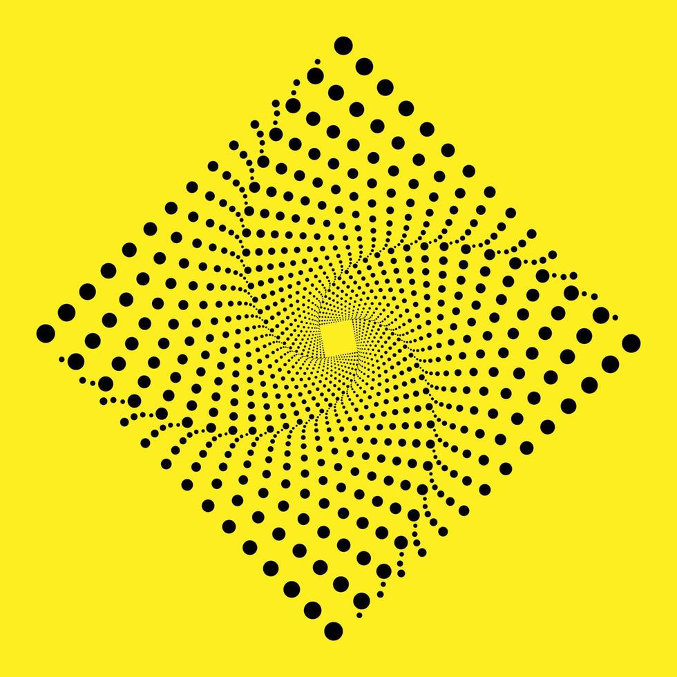 fondo amarillo abstracto con puntos negros. fondo abstracto vectorial, diseño de textura, patrón. gráfico futurista hipster moderno. vector