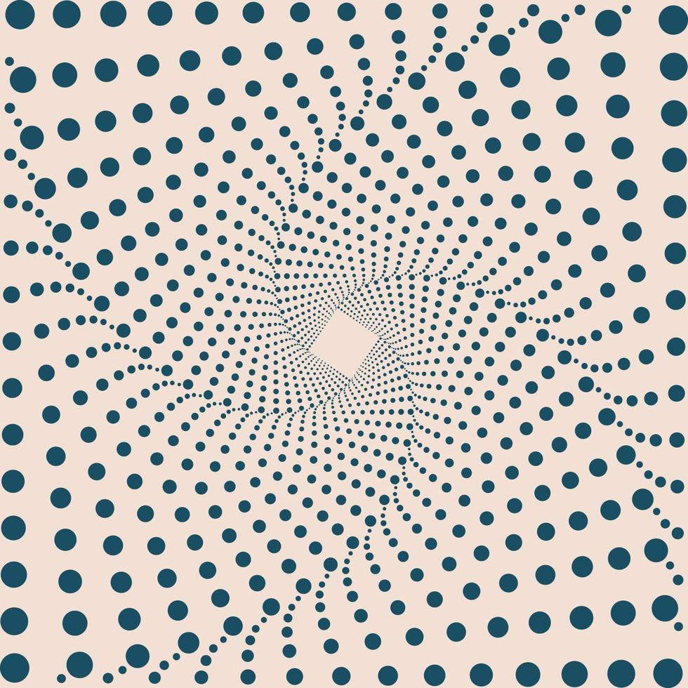 Abstract dotted background, modern hipster futuristic graphic. Optical illusion wallpaper. Vector abstract background, texture design, pattern. Optical art.