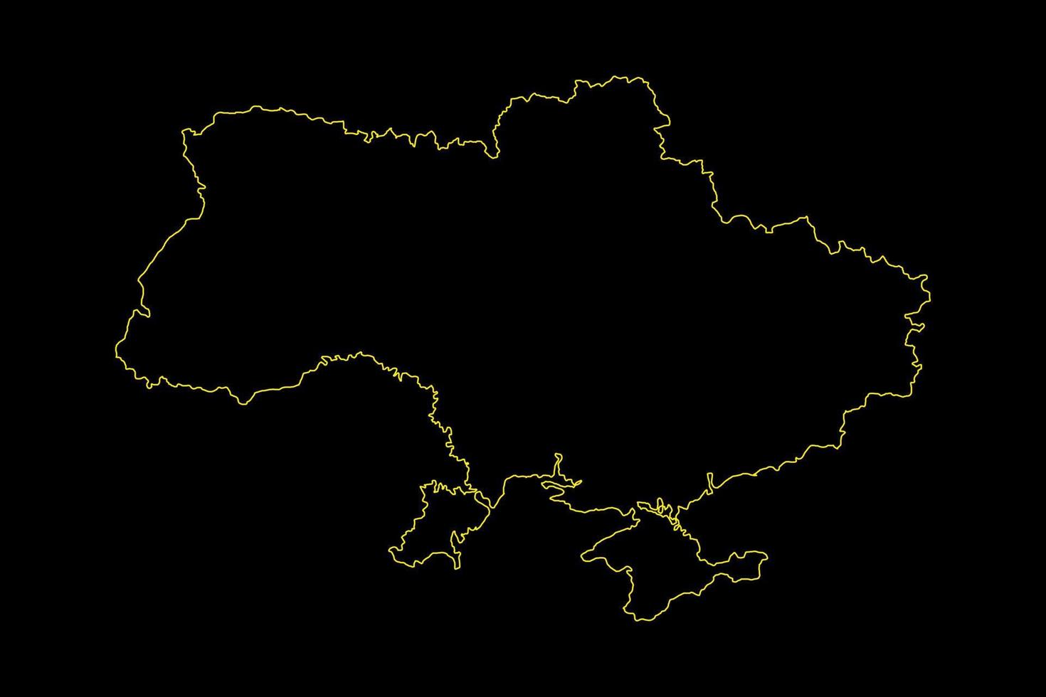 Ukraine country map. European countries. Doodle drawing outline sketch. vector