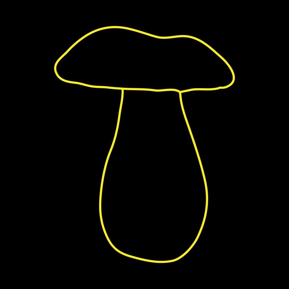 Doodle Mushroom Icon. Hand drawn sketch. vector