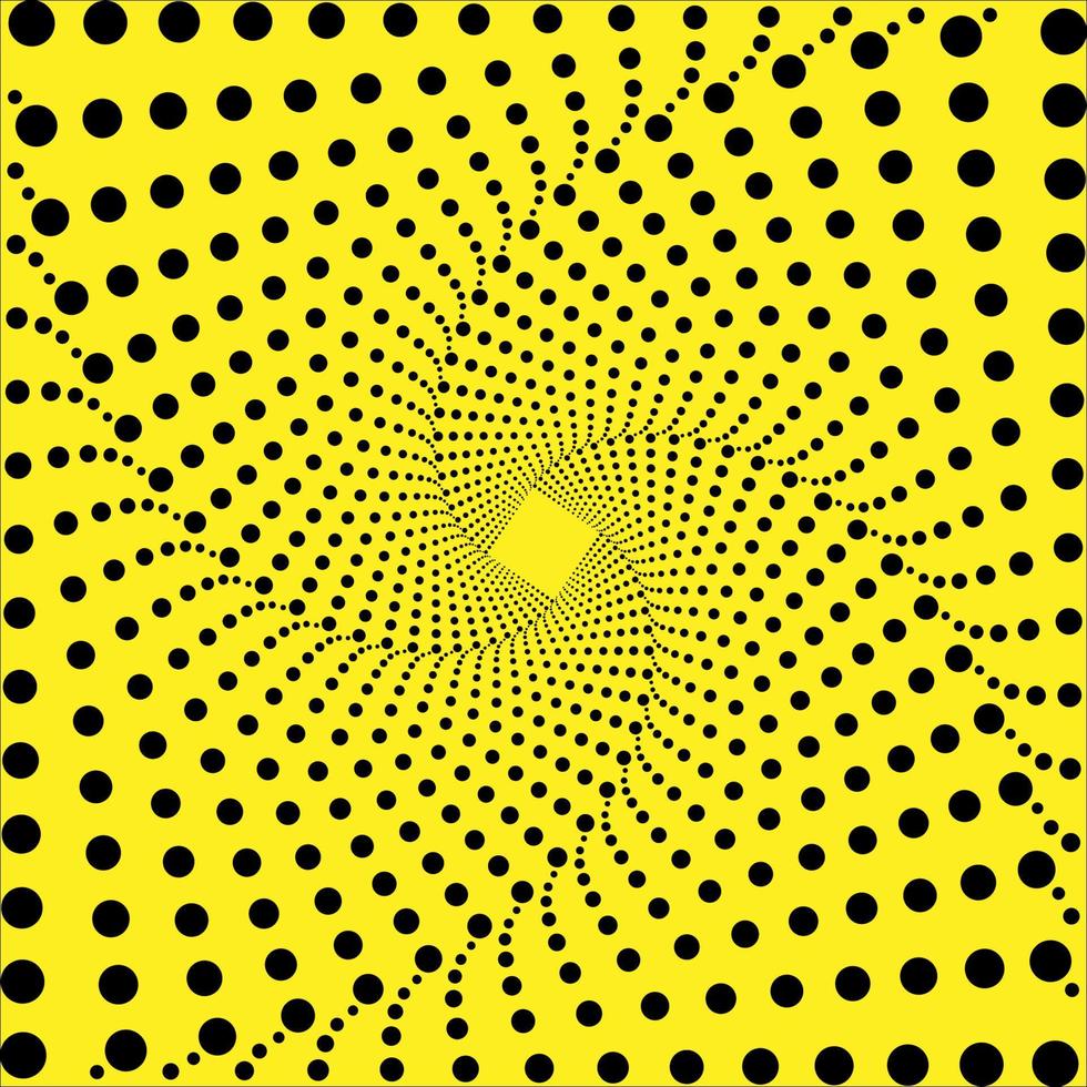 Abstract background, modern hipster futuristic graphic. Yellow background with black dots. Vector abstract background, texture design, pattern.
