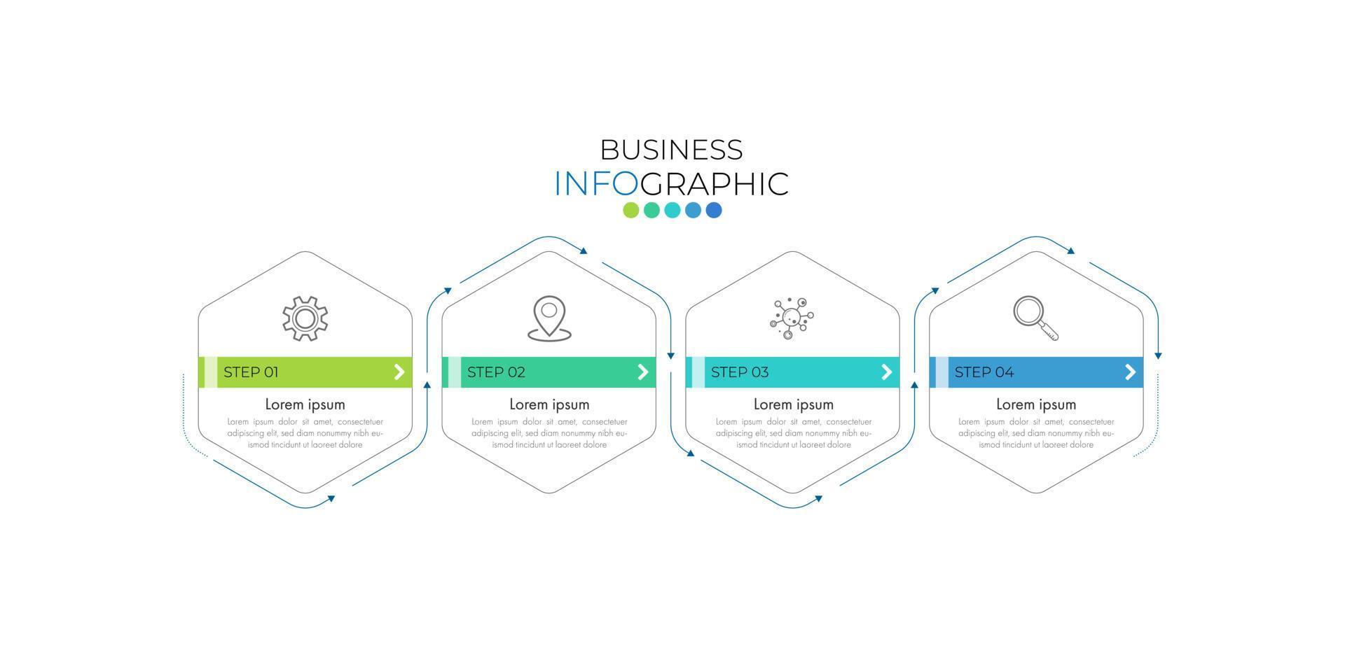 Infographic Timeline template can be used for workflow layout, diagram, number options, web design. Infographic business concept with 4 option, parts, steps or processes. Abstract background. vector