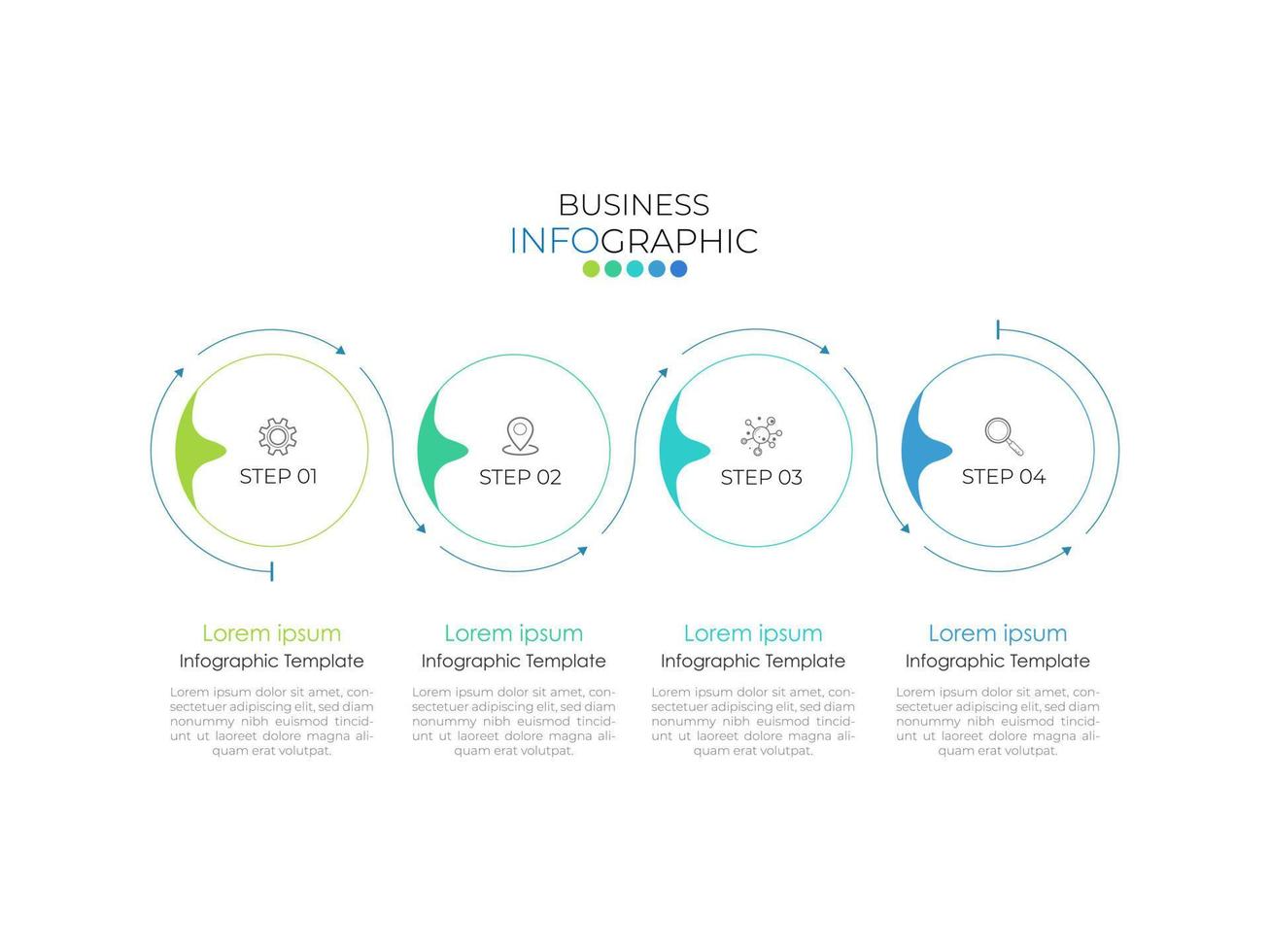 Infographic Timeline template can be used for workflow layout, diagram, number options, web design. Infographic business concept with 4 option, parts, steps or processes. Abstract background. vector